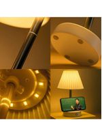 Abajur Luminária De Mesa Led Recarregável Retrátil - Portátil Recarregável Com Touch 3 Níveis De Luz Usb 3000