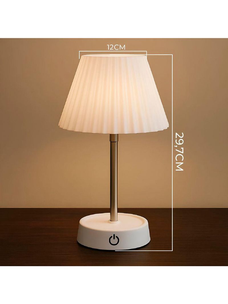 Abajur Luminária De Mesa Led Recarregável Retrátil - Portátil Recarregável Com Touch 3 Níveis De Luz Usb 3000