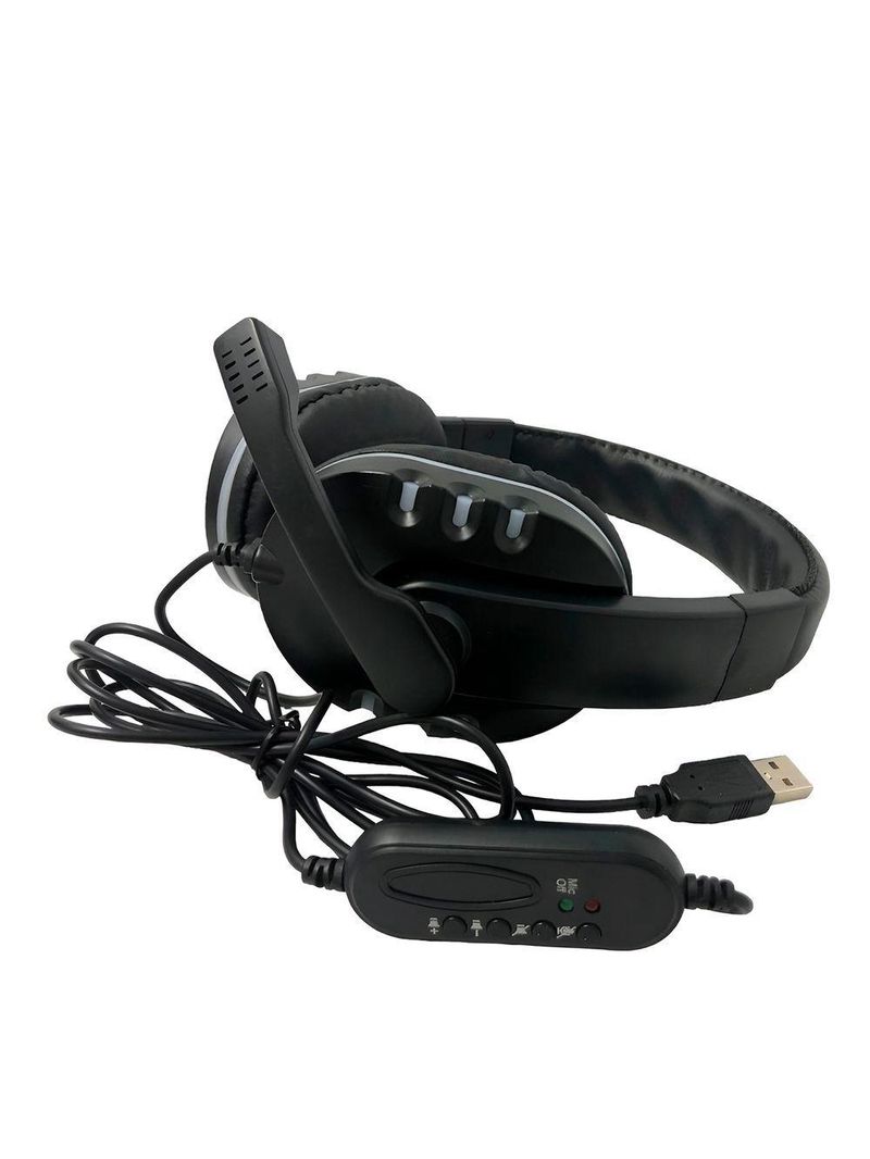Fone Headset Gamer Com Fio Luz Rgb Microfone Jogos