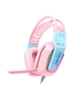 Fone De Ouvido Gamer Headset Rosa Led