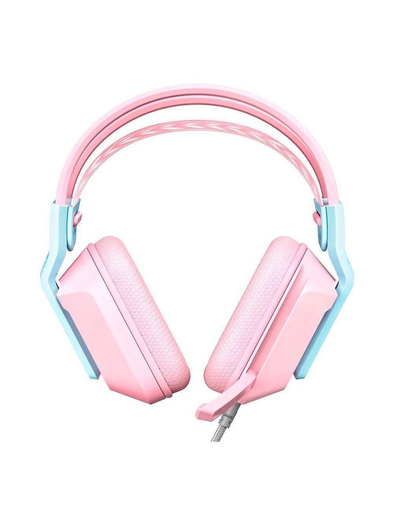 Fone De Ouvido Gamer Headset Rosa Led