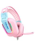 Fone De Ouvido Gamer Headset Rosa Led