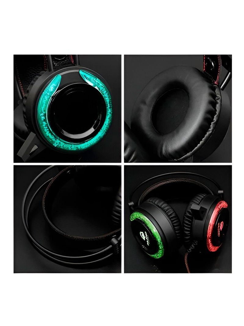 Headset Gamer Ej-g11 Com Som Surround 51 Rgb E Microfone Com Cancelamento De Ruído