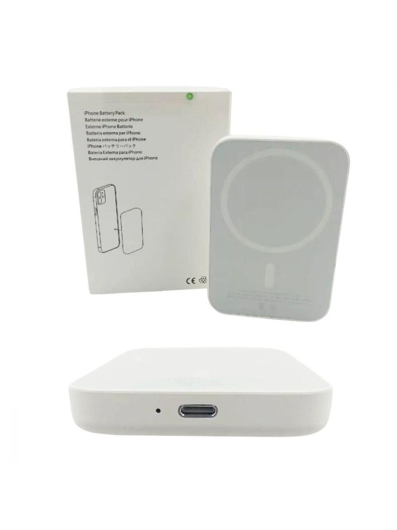 Carregador Portátil Power Bank 5000mah Sem Fio Por Indução