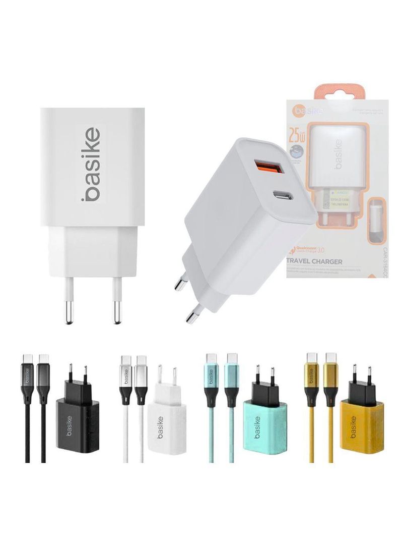 Carregador Completo Turbo 02 Portas Usb / Tipo-c 25w