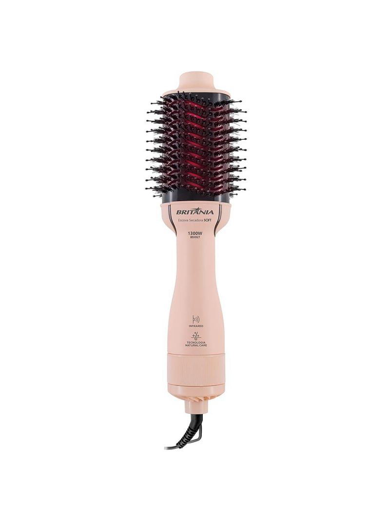 Escova secadora soft britânia bec07 1300w bivolt - rosa