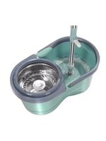 Mop Inox Balde Duplo Com Rodinha Esfregao 360 Giratorio Cesto Profissional Grande 12 Litros Rodo Vassoura 2 Em 1 Limpa S