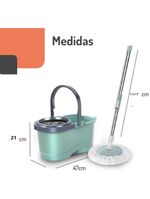 Mop Inox Balde Duplo Com Rodinha Esfregao 360 Giratorio Cesto Profissional Grande 12 Litros Rodo Vassoura 2 Em 1 Limpa S