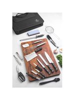Kit para Chefs Tramontina em Aço Inox Cabo de Policarbonato e Fibra de Vidro com Maleta 20 Peças 24099027