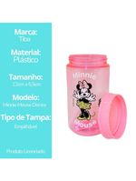 Kit 2 Potes Organizador Multiuso Rosa 350ml Minnie Mouse Disney 12cm - Tiba
