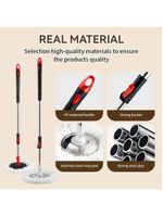 Balde Mop Turbo Com Pedal Giratorio Cesto Duplo Inox Twist Limpeza Esfregao 360 Rodo Casa Grande 13 Litros Profissional