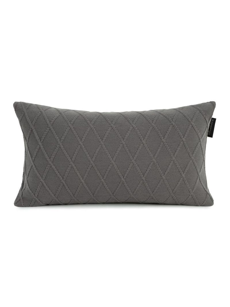 Almofada Tricô 30cm X 50cm Altenburg Serenité Cinza Aço