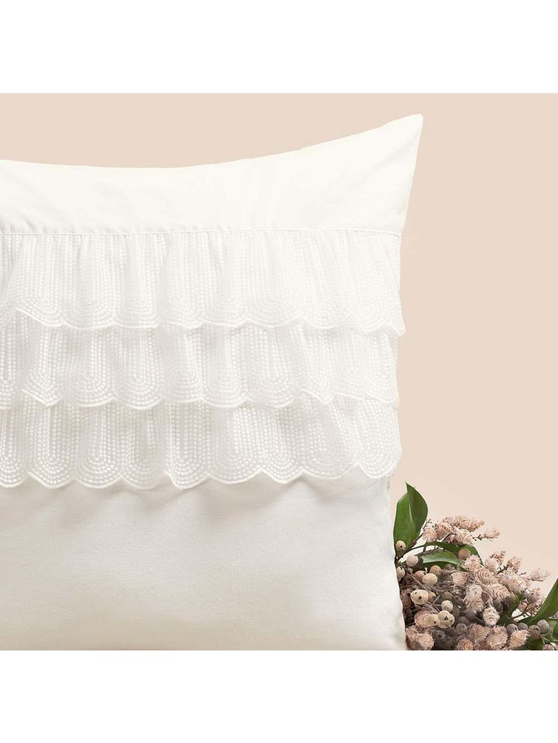 Almofada Altenburg Haus Puro Algodão Bovary Branco