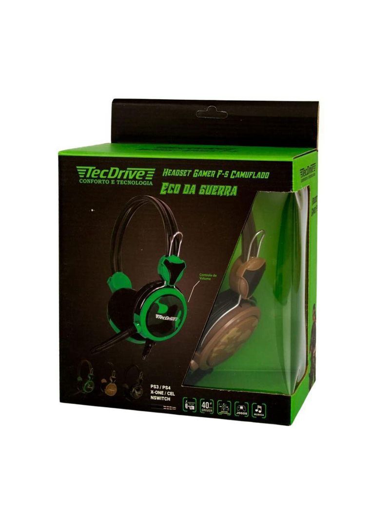 Headset Gamer Tecdrive Com Fio F-5