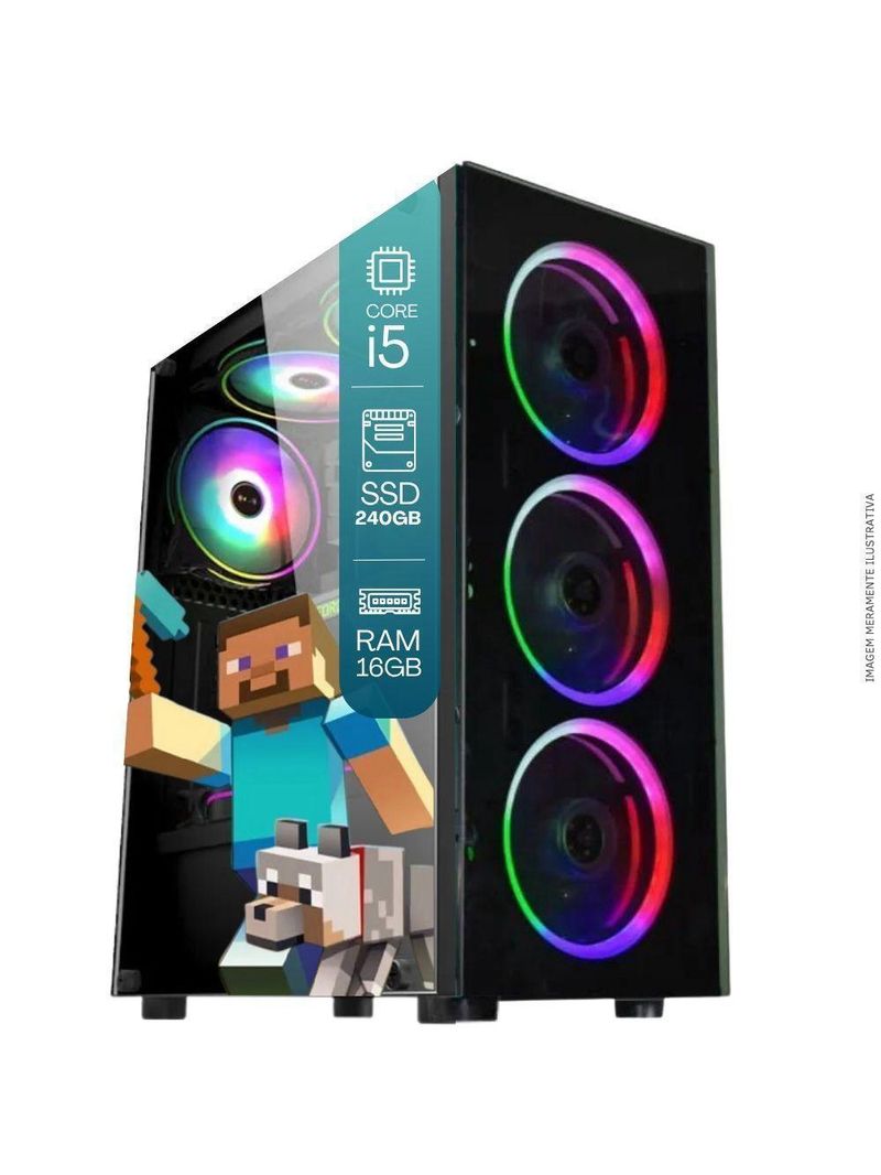 Computador Pc Gamer Tob Intel Core I5 Ssd 240gb 16gb 10 Pro Trial