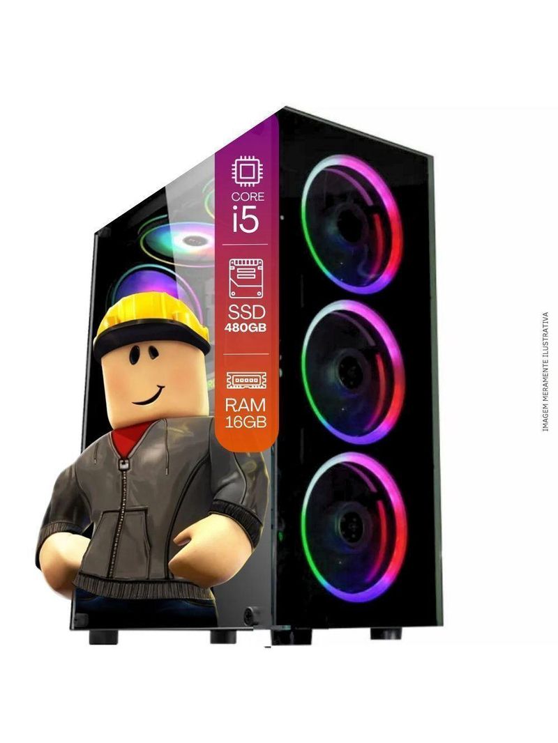 Computador Pc Gamer Tob Intel Core I5 Ssd 480gb 16gb 10 Pro Trial