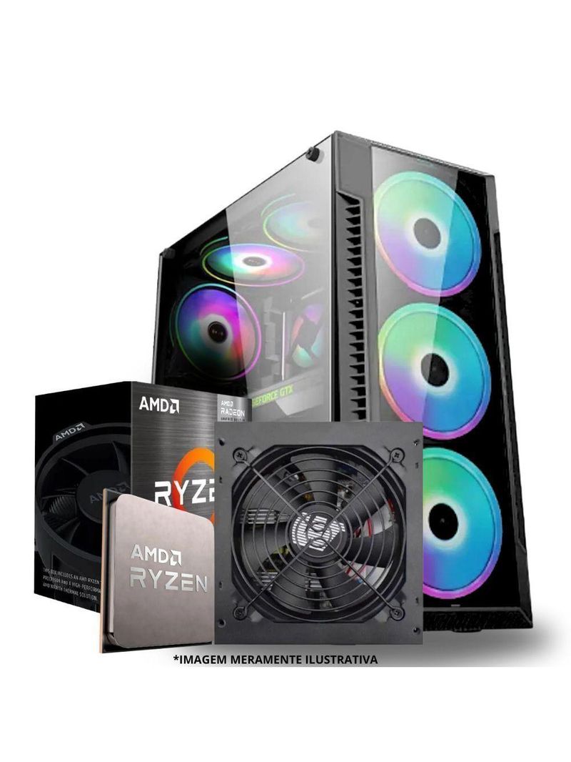Pc Gamer Amd Ryzen 5 5600gt, 16gb Ram, Placa De Video Radeon Vega 7, Ssd 240gb, Fonte 550w