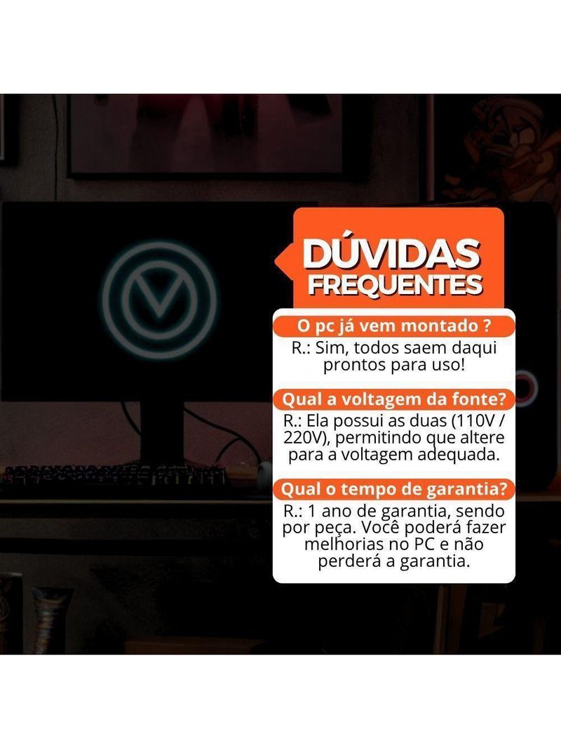 Computador Pc Gamer Tob Intel Core I7 Ssd 240gb 16gb 10 Pro Trial
