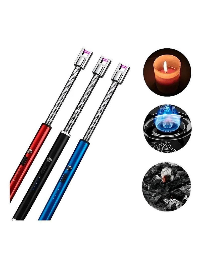 Acendedor Elétrico Isqueiro Fogão Fogo Recarregável vermelho