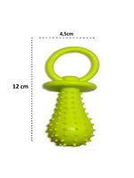 Brinquedo Mordedor Formato Chupeta Para Pets Com Guizo - Diversão E Estímulo Para Cães E Gatos verde