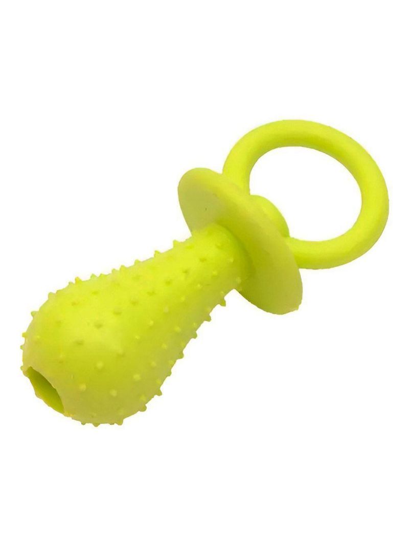 Brinquedo Mordedor Formato Chupeta Para Pets Com Guizo - Diversão E Estímulo Para Cães E Gatos verde