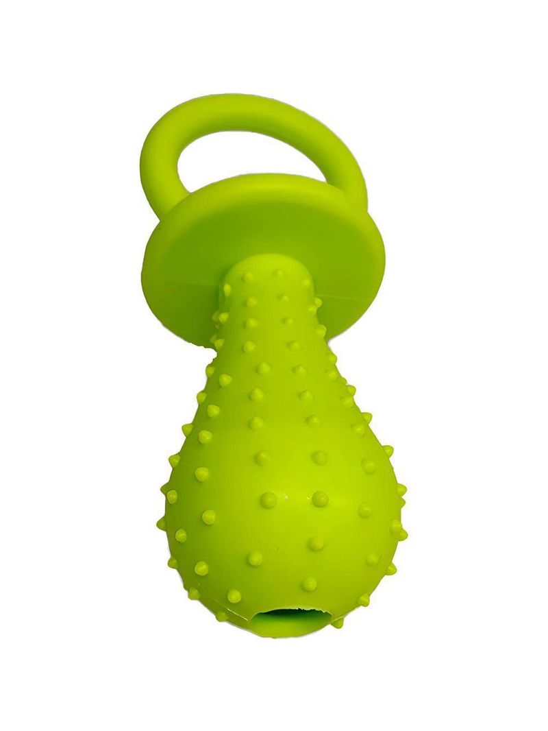 Brinquedo Mordedor Formato Chupeta Para Pets Com Guizo - Diversão E Estímulo Para Cães E Gatos verde