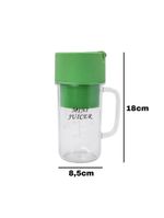 Mini Liquidificador Portátil Shake Suco Juice Cup Caneca Cabo Usb azul