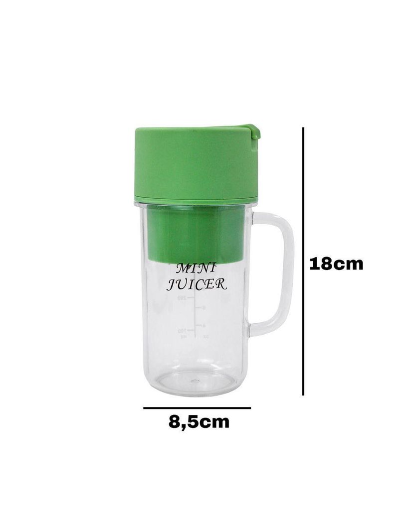 Mini Liquidificador Portátil Shake Suco Juice Cup Caneca Cabo Usb azul