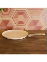 Tapioqueira de indução lyor granito chef 22cm alumínio revestimento cerâmico antiaderente bege