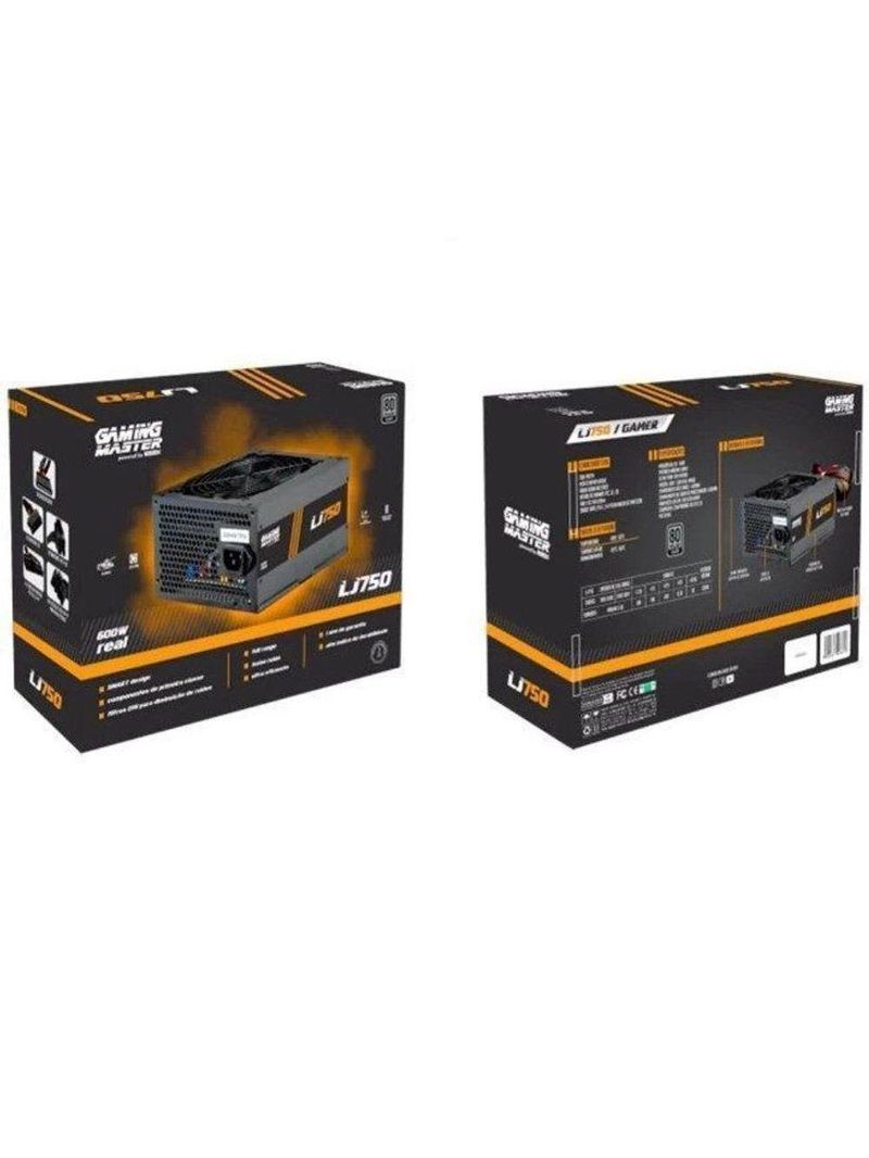 Fonte Atx Gamer 600w 80 Plus Silver - Lj750