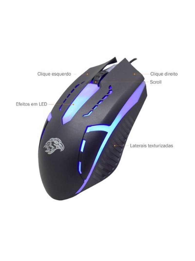 Kit Teclado Gamer K-mex Km52 + Mouse Moa8 + Pad Fx-x2218