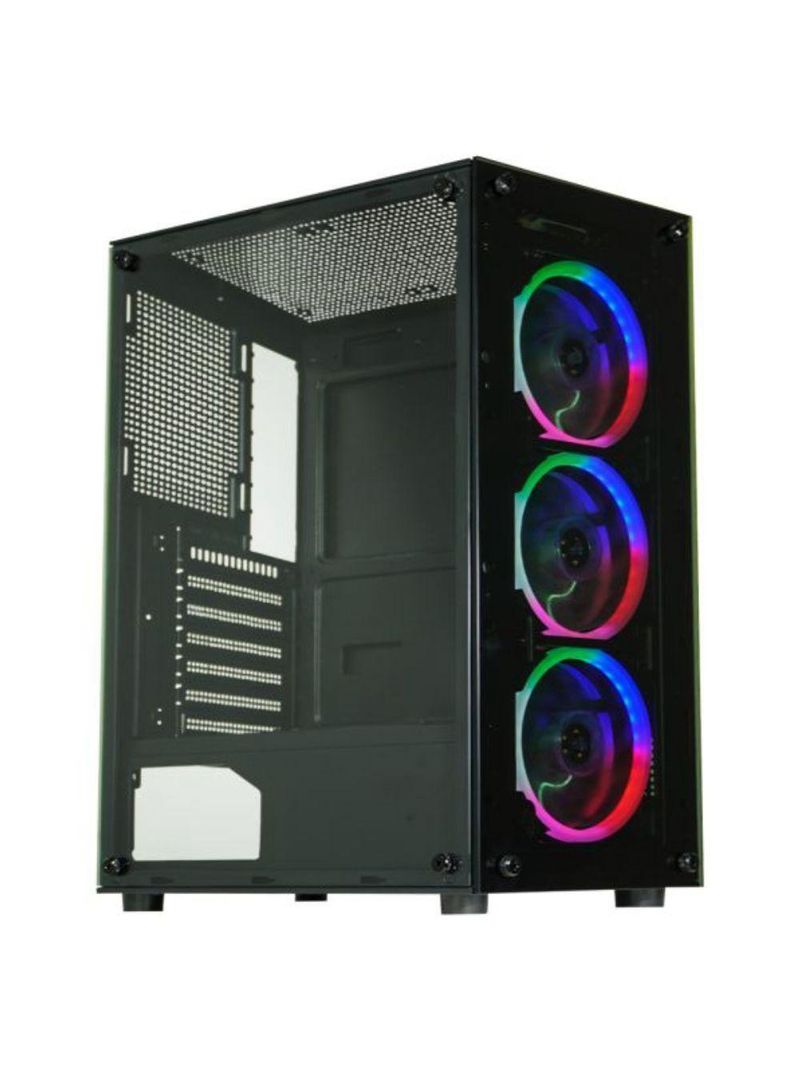 Gabinete Gamer Kmex Cg-30c5 Led Com 3 Fans