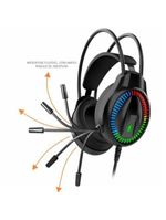 Headset Kmex Gamer Rgb 71 Ar89 Preto