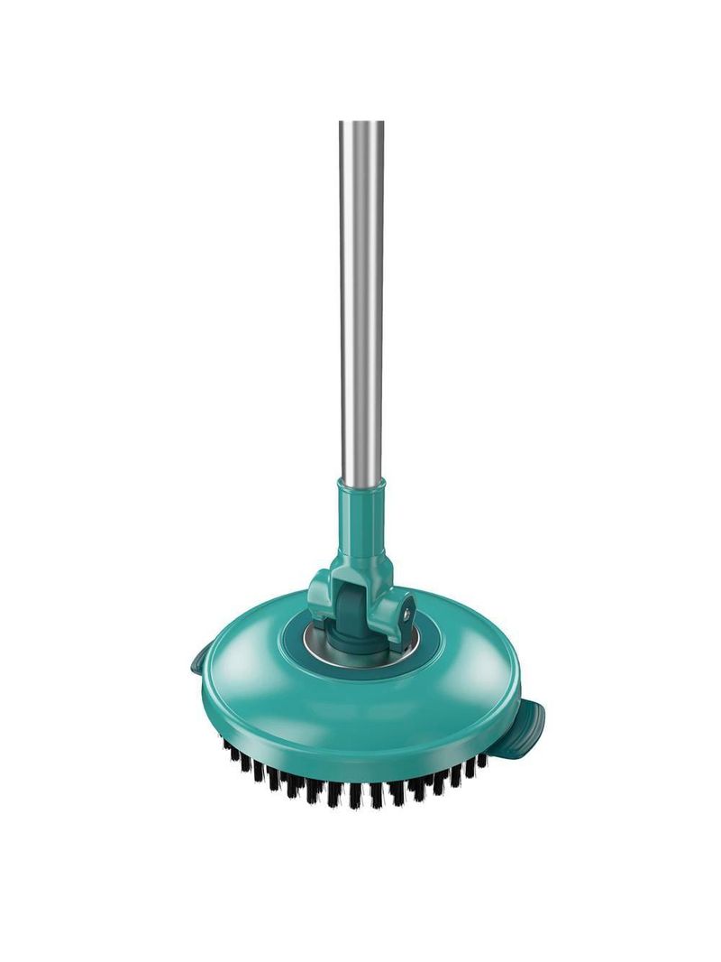 Mop giratório 3 em 1 flashlimp mop8258 com balde, cabo telescópico e 3 tipos de refis – verde/inox
