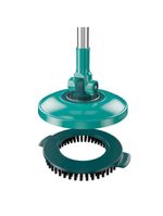 Mop giratório 3 em 1 flashlimp mop8258 com balde, cabo telescópico e 3 tipos de refis – verde/inox