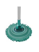 Mop giratório 3 em 1 flashlimp mop8258 com balde, cabo telescópico e 3 tipos de refis – verde/inox
