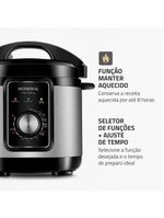 Panela elétrica de pressão mondial pe-47 pratic cook 3l - inox