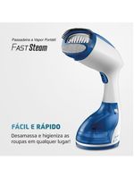 Passadeira a vapor mondial fast steam vp-09 - branco/azul