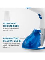 Passadeira a vapor mondial fast steam vp-09 - branco/azul