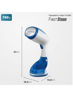 Passadeira a vapor mondial fast steam vp-09 - branco/azul