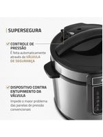 Panela elétrica de pressão mondial digital master cooker pe-40 3l - preta/inox