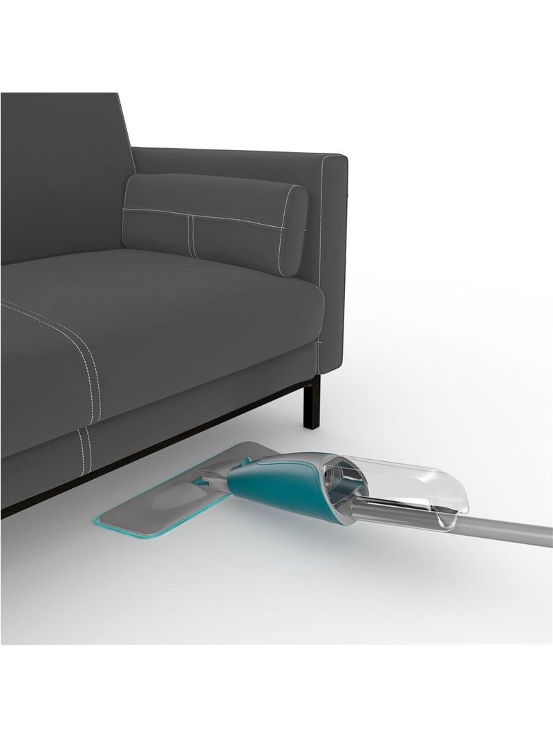 Mop spray flashlimp mop7800 com compartimento para produto de limpeza – verde/cinza