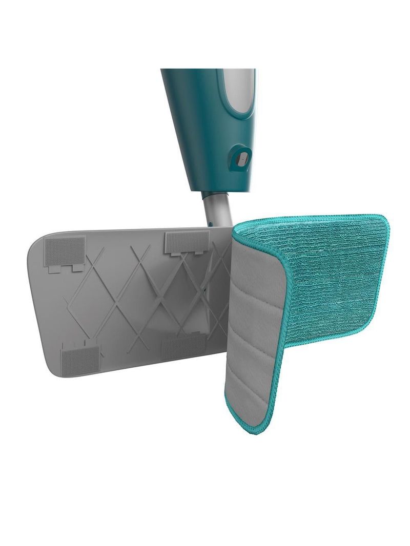 Mop spray flashlimp mop7800 com compartimento para produto de limpeza – verde/cinza