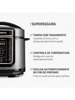Panela de pressão elétrica mondial 5l digital master cooker pe-38 5l preta