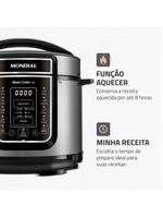 Panela de pressão elétrica mondial 5l digital master cooker pe-38 5l preta