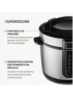 Panela de pressão elétrica mondial 5l digital master cooker pe-38 5l preta