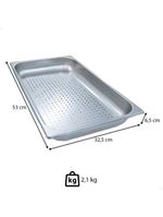 Cuba Venâncio Inox Com Fundo Perfurado 530 X 325 X 65 Mm Gn1-1p 530829
