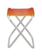 Banqueta De Praia Tramontina Fiji Em Alumínio Com Assento Laranja E Amarelo 92900301