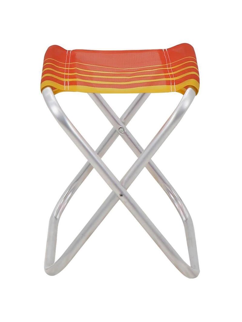 Banqueta De Praia Tramontina Fiji Em Alumínio Com Assento Laranja E Amarelo 92900301