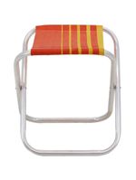 Banqueta De Praia Tramontina Fiji Em Alumínio Com Assento Laranja E Amarelo 92900301